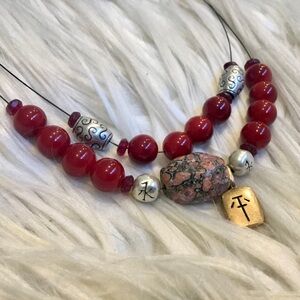 NWT CHICO’S Zenergy Jasper Double Strand Necklace